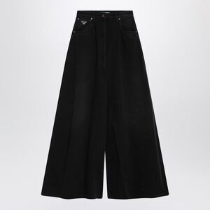 Prada Black Wide-Leg Jeans Women